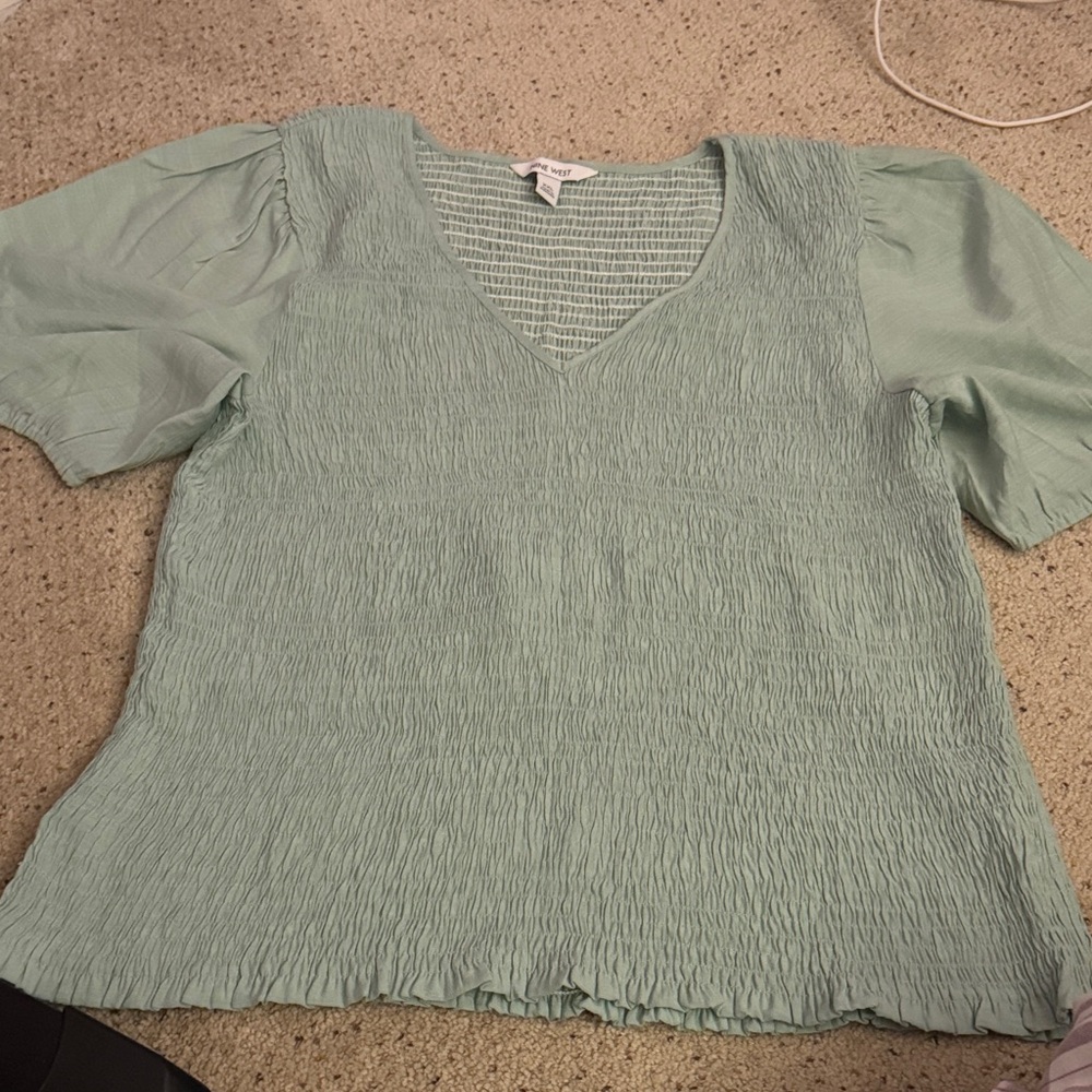 Nine West Light Green Blouse